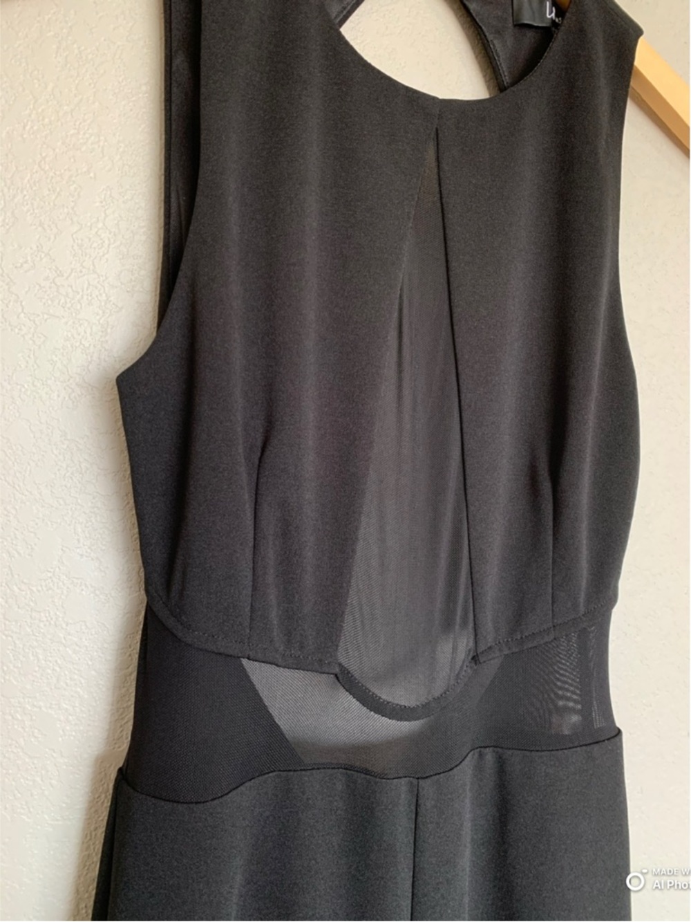 Lulus Small Alluring Perfection Black Mesh Cutout Backless Jumpsuit NWT Formal - Picture 6 of 17